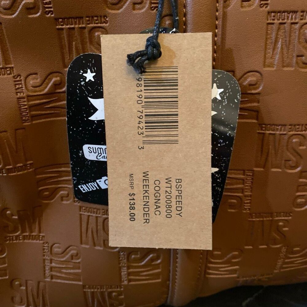Steve Madden Weekender Duffle Bag WT200800 10x14x21" NWT - Picture 13 of 13